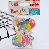  Набор шпажек для торта 12 шт. "Festive balloons" (8 см) 