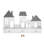  Ключница настенная с полкой Домики, 3956900 