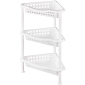  Этажерка угловая 3х-ярусная, белый М6471 