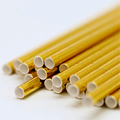  Трубочки одноразовые для напитков 25 шт. "Party go", golden (197 мм) 