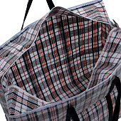  Сумка хозяйственная на молнии, 105 л, цвет белый/чёрный 