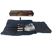  Набор приборов для гриля Diolex из нержавеющей стали (лопатка, щипцы, вилка) в чехле DX-BS003 