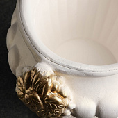  Фигурное кашпо "Чаша виноградная лоза", белое золото 3,5л/ 29см    2627277 