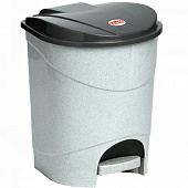  Контейнер для мусора 11,0л с педалью Беж. мрамор/Мраморный М2891 