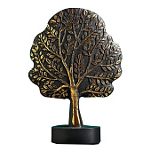  Фигурка декоративная Денежное дерево 16х5х17см, черный с позолотой 10801298 