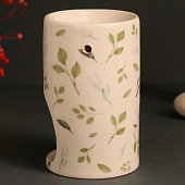  Аромалампа для эфирных масел «Ясно. Веточки», керамика, белая, 7.2?7.2?11.6 см 