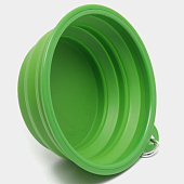  Миска складная силиконовая с карабином Мой Бро, цвет зеленый, 485-008 