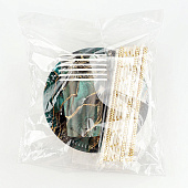 Набор бумажной посуды "Мрамор", на 6 персон, 6 стаканов, 6 тарелок, трубочки 10797813 Набор бумажной посуды "Мрамор", на 6 персон, 6 стаканов, 6 тарелок, трубочки 10797813