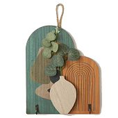  Ключница дерево "Абстракция. Эвкалипт в вазе" 1,5х19,2х23,3 см   10532037 