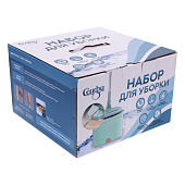  Набор для уборки Селфи"Идеальная уборка"(ведро с отжимом, швабра, две насадки) в цветной коробке 923-168 