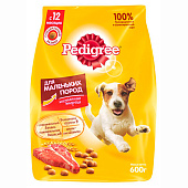  Сухой корм Педигри взрослых собак мини пород Говядина 500г 