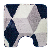  Коврик для туалета 55х55 Орнелла синий HJ-A011 