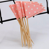  Набор шпажек для канапе 12 шт. "Cute peas", pink (85 мм) 