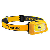  Фонарь LED налобный 3Вт+1Вт 2 режима работы КОСМОС KOC-H3WDS-COB 