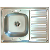  Мойка накладная 80х60см 0,4мм матовая ПРАВАЯ V-401 