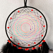  Ловец снов "Паутинка" чёрно-жёлто-оранжевый d=18 см 68х18 см   7119100 