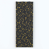  Трубочки для коктейля "Звёзды" набор 12 шт, цвет золото   6961950 