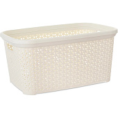  Корзина для белья RATTAN слоновая кость 35л HL081093IV 