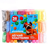  Пластилин супер лёгкий, прыгающий 36 цветов, 360 гр, 3 инструмента, 9670752 