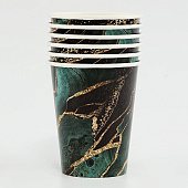 Набор бумажной посуды "Мрамор", на 6 персон, 6 стаканов, 6 тарелок, трубочки 10797813 Набор бумажной посуды "Мрамор", на 6 персон, 6 стаканов, 6 тарелок, трубочки 10797813