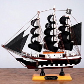  Сувенирная модель корабля «Пиратский. Аризона», 24?6?22 см, чёрные паруса 4415139 