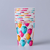 Стакан бумажный "Шары", 250 мл 4639278 Стакан бумажный "Шары", 250 мл 4639278