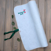  Лежак 180х60 см Банный рай, полушерсть, белый 