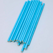 Трубочки одноразовые для напитков 25 шт. "Party go", blue (197 мм) 