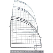  Полка настенная 3-ярусная угловая АЕ-1188 хром /101150 Delphinium 