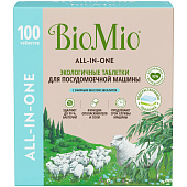  Мини-таблетки для посудомоечных машин BioMio BIO-TABS All-in-One с маслом Эвкалипта 100шт.х16гр 
