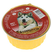  Влажный корм для собак Собачье счастье Говядина 125г 