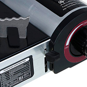  Плитка газовая ЕРМАК с цанговым захватом, переходник, кейс, алюминий, 25х20х7,7см 116-060 