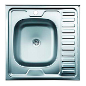  Мойка накладная 60х60см 0,4мм матовая ЛЕВАЯ V-403 L 