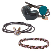 Набор резинок для волос с декором Сердце, 3 шт. Набор резинок для волос с декором Сердце, 3 шт.