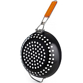 Cковорода-гриль Diolex для барбекю круглая d 28 cm (со складывающейся ручкой) DX-P6102-B Cковорода-гриль Diolex для барбекю круглая d 28 cm (со складывающейся ручкой) DX-P6102-B