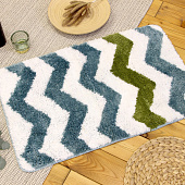  Ковер Зигзаг микрофибра 50х80см зеленый /103361 Delphinium 