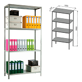  Стеллаж металлический 4 полки MS 200KD/100x60/4 