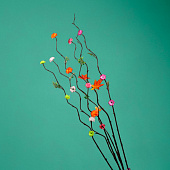  Интерьерный декор из бамбука, цветы пластик 200 см фиолетовый   7779962 