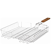 Решетка-гриль 1-2.SALE глубокая 31х24х5см дл.58см хром.сталь/дер. 822588 Решетка-гриль 1-2.SALE глубокая 31х24х5см дл.58см хром.сталь/дер. 822588