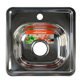  Мойка врезная 38х38х16,5мм 0,6мм с сифоном 3838 АВ Accoona 