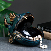  Подставка конфетница Пиранья, синяя, 18х28х16 см, 7357595 