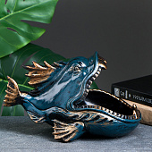  Подставка конфетница Пиранья, синяя, 18х28х16 см, 7357595 