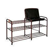  Подставка для обуви Альфа 33 с сиденьем и ящиком, коричневый ПДОА33СЯЧ 