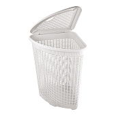  Корзина д/белья 50,0л 395х395х595мм угловая белый 433217516 Быт 