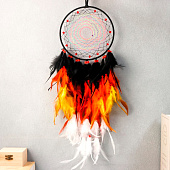  Ловец снов "Паутинка" чёрно-жёлто-оранжевый d=18 см 68х18 см   7119100 