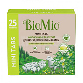  Мини-таблетки для посудомоечных машин BIOMIO BIO-TABS MULTI с маслом Бергамота и Юдзу 25шт.х10 г 