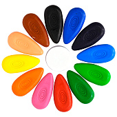  Мелки восковые 12цв Каляка-Маляка Морковки, фигурные, 23 мм, с ластиком, КВКПЛ12 