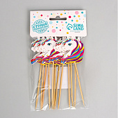  Шпажки для канапе Единорог, набор 12 шт, 3526989 