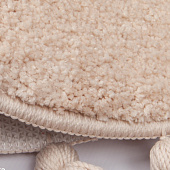  Коврик для ванной d55 бежевый микрофибра круглый с кисточками DTR02P5i12 Iddis 