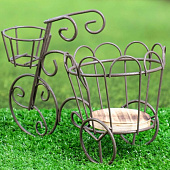  Кашпо-велосипед 20х10х13см . темный 7963890 